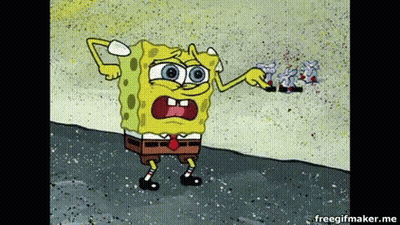 SpongeBob Holding Soap Bottle GIF