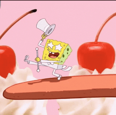 SpongeBob Holding Top Hat And Wand GIF