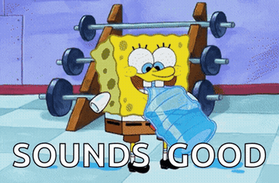 SpongeBob Holding Water Bottle Sounds Good GIF