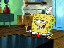 SpongeBob Hot Finger Guns Smoke GIF
