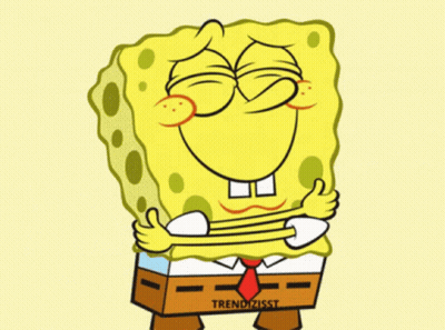 Spongebob Hugging Himself Trendizisst GIF
