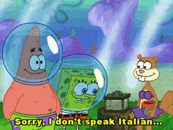 Spongebob I Don't Speak Italian GIF