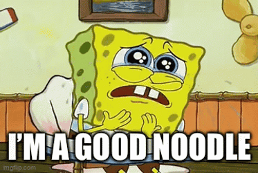 SpongeBob I'm A Good Noodle GIF
