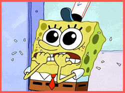 Spongebob I Need It Nervous Scared Biting Nails GIF