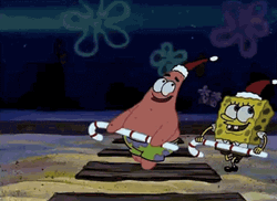 Spongebob I Need It Patrick Dancing Christmas Cane GIF