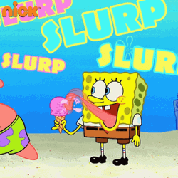 Spongebob Ice Cream Slurp GIF
