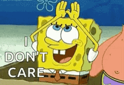 Spongebob Imagination Don't Care GIF