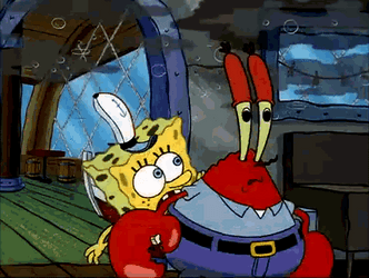 SpongeBob In Action With Fire Extinguisher GIF