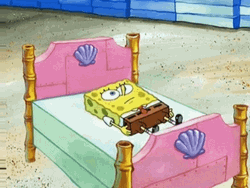 SpongeBob In Bed Earthquake GIF