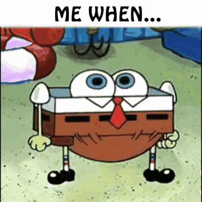 SpongeBob In Suit And Tie Saying Me When GIF