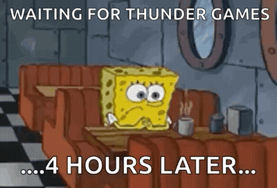 Spongebob Is Sitting At A Diner Table With A Cup Of Coffee . GIF
