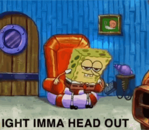 SpongeBob Reading Book In Room GIF