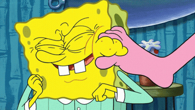 Spongebob Kissing Woman's Foot GIF