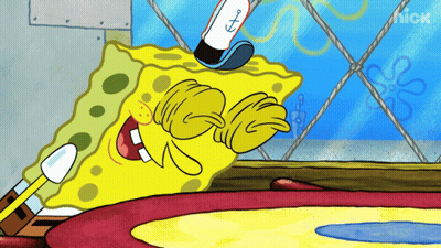 SpongeBob Laying On Rug With Nickelodeon Logo GIF