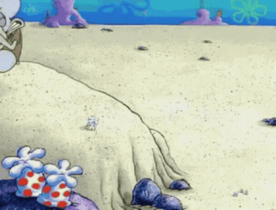Spongebob Laying On Sand GIF