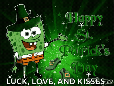SpongeBob Leprechaun Hat Happy St. Patrick's Day GIF