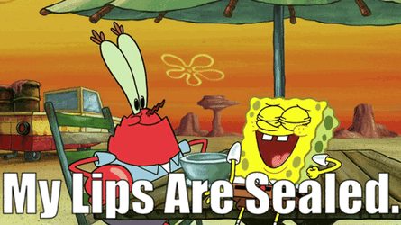 Spongebob Lips Sealed  GIF