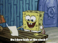 Spongebob Look At The Clock GIF
