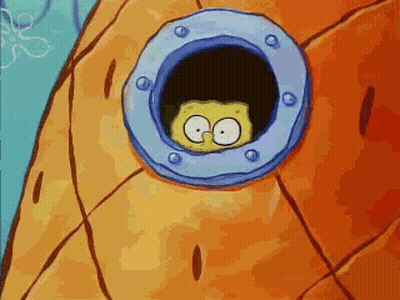 SpongeBob Looking Out Of Pineapple GIF