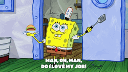 Spongebob Love His Fire Job GIF