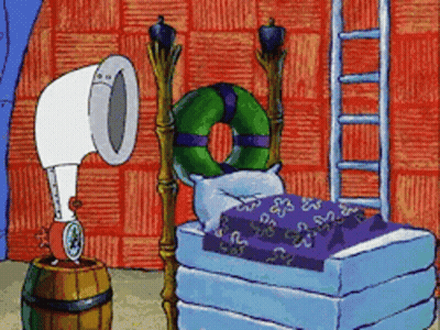 SpongeBob Lying In Bed With Preserver GIF