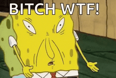 SpongeBob Making Funny Face Saying Bitch WTF GIF