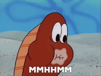 Spongebob Making Funny Face Saying Mmhhmm GIF
