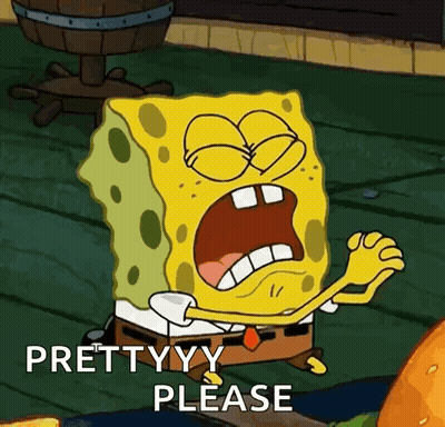 Spongebob Making Funny Face Saying Pretty Please GIF