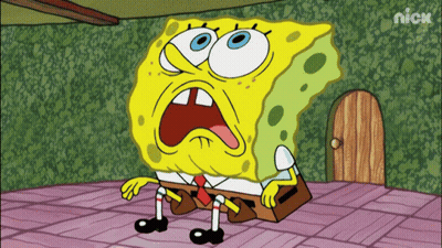SpongeBob Making Funny Face With Nick Logo GIF