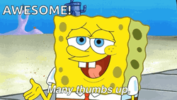 SpongeBob Many Thumbs Up GIF
