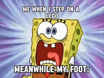 SpongeBob Me When I Step On A Lego GIF