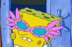 Spongebob Meme Funny Pink Sunglasses Sparkling GIF
