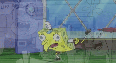 Spongebob Mocking Black And White GIF