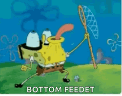 Spongebob Mocking Bottom Feedet GIF