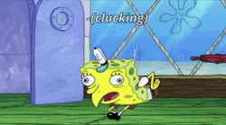 Spongebob Mocking Clucking GIF