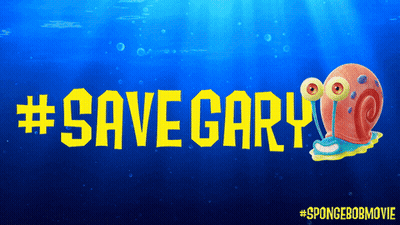 SpongeBob Movie Poster With Snail Says #SaveGary