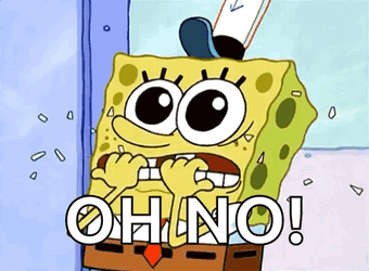 SpongeBob Nail Biting Due To Nervous Meme GIF