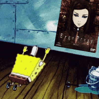 SpongeBob Next To Ergo Proxy Poster GIF