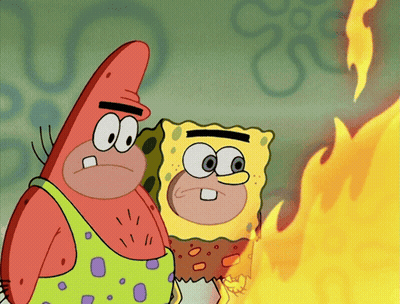 SpongeBob On Sandy Beach GIF