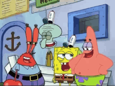 Spongebob Patrick And Squidward From Spongebob Squarepants GIF