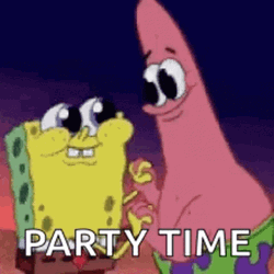 Spongebob Patrick Birthday Party Time GIF