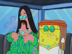 Spongebob Patrick In A Car Hippie GIF