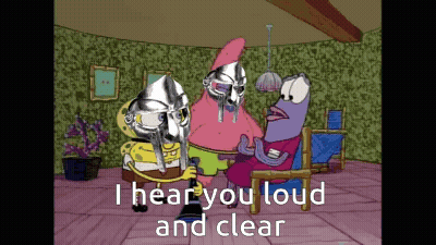 SpongeBob Patrick Seagulls Saying I Hear You Loud And Clear GIF