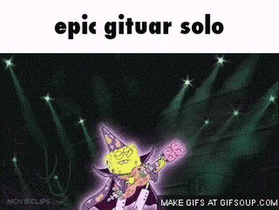 SpongeBob Playing Guitar Saying Epic Guitar Solo GIF