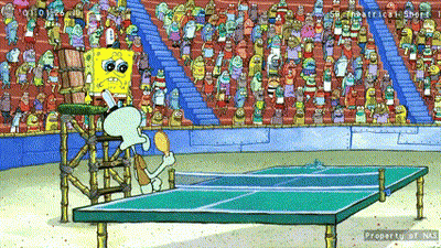 SpongeBob Playing Ping Pong