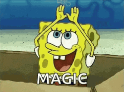 SpongeBob Rainbow Magic Meme GIF