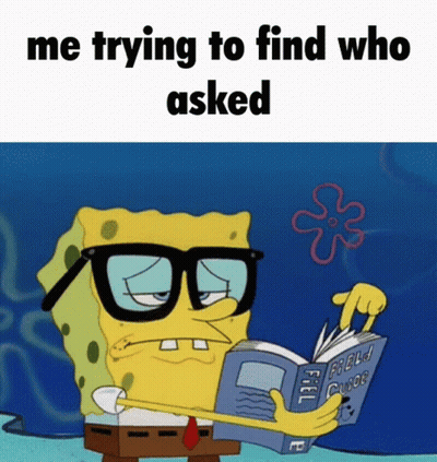 Spongebob Reading Field Guide Book GIF