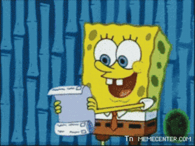 Spongebob Reading Paper With Tn Memecenter.com GIF