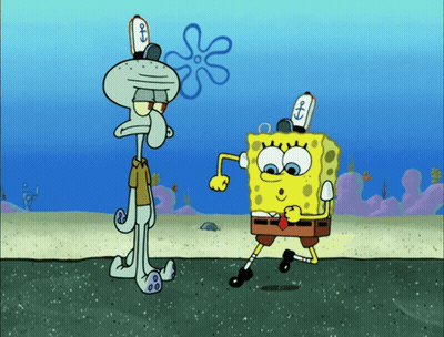 SpongeBob Ready To See His Sisters GIF