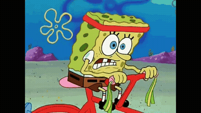 SpongeBob Riding Red Bicycle GIF